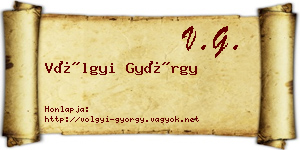 Völgyi György névjegykártya