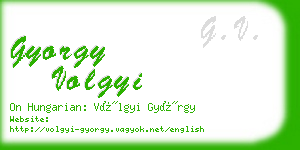 gyorgy volgyi business card